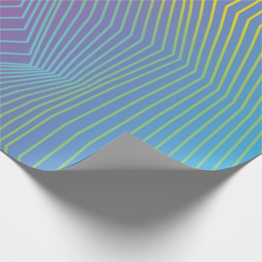 Papier Cadeau Ombre bleu violet moderne avec rayures (Coin)