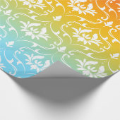 Papier Cadeau Ombre couleur Damas blanc (Coin)