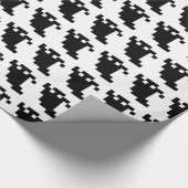 Papier Cadeau Ombre de fantôme de pixel 8 bits (Coin)