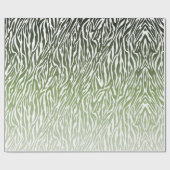 Papier Cadeau Ombre d'impression Wild Green Zebra (Plat)