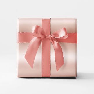 Papier Cadeau Ombre Feuille de Rose Pastel