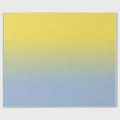 Papier Cadeau Ombré jaune à bleu clair minimal (Plat)