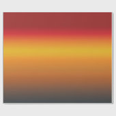 Papier Cadeau Ombre jaune rouge orange rouge vibrant (Plat)