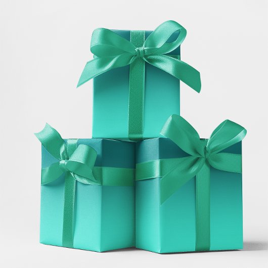 Papier Cadeau Ombre moderne Turquoise et Turquoise