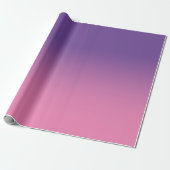 Papier Cadeau Ombre moderne violet rose (Déroulé)