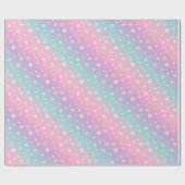 Papier Cadeau Ombre Pastel Gradient Snowflake Fêtes de Noël (Plat)