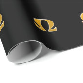 Papier Cadeau Oméga grecque d'or - Symbole de la résistance (Coin rond)