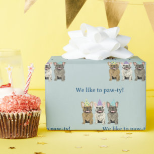 Papier Cadeau On aime faire la fête ! Bouledogue français
