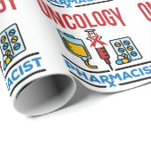 Papier Cadeau Oncologie Pharmaciste Cancer Care Équipe de pharma (Coin rond)