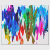 Papier Cadeau Ondes colorées (Plat)