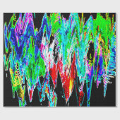 Papier Cadeau Ondes colorées (Plat)