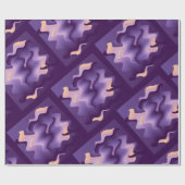 Papier Cadeau Ondes violettes (Plat)