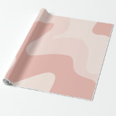Papier Cadeau Ondulations fluides rose muet (Déroulé)