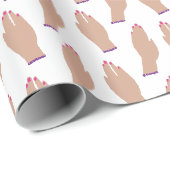 Papier Cadeau Ongles des mains (Coin rond)