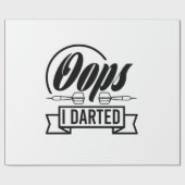 Papier Cadeau Oops I Darted (Plat)