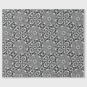 Papier Cadeau Op-Art Prix Madhi noir et blanc (Plat)