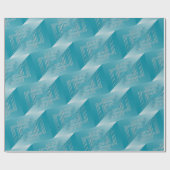 Papier Cadeau Opal Turquoise blanc (Plat)