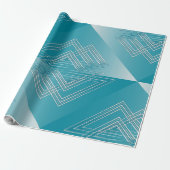Papier Cadeau Opal Turquoise blanc (Déroulé)