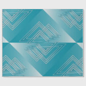 Papier Cadeau Opal Turquoise blanc (Plat)