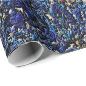 Papier Cadeau Opale bleue (Coin rond)