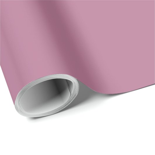 Papier Cadeau Opéra solide mauve puce (Coin rond)