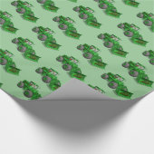 Papier Cadeau Opérateur du bulldozer du Père Noël (Coin)