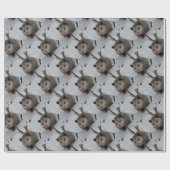 Papier Cadeau Opossum de neige (Plat)