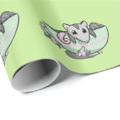 Papier Cadeau Opossum de tasse de thé ! (Coin rond)