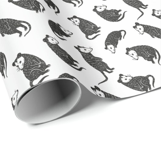 Papier Cadeau Opossums (Coin rond)