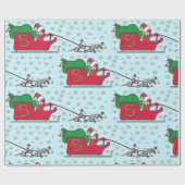 Papier Cadeau Opossums de Père Noël (Plat)