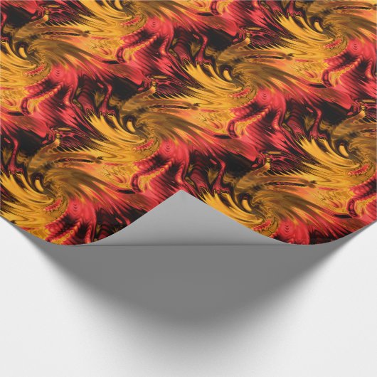 Papier Cadeau Options de papier d'emballage en marbre fractal 5- (Coin)