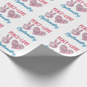 Papier Cadeau Optométriste de Peace Love (Coin)