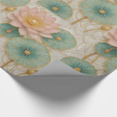 Papier Cadeau Opulence Pink & Green Floral Wrapping Paper (Coin)