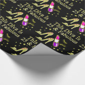 PAPIER CADEAU OR 25 ET CONCEPTION DE DIVA FABULEUSE (Coin)