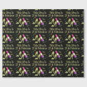 PAPIER CADEAU OR 25 ET CONCEPTION DE DIVA FABULEUSE (Plat)
