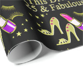 PAPIER CADEAU OR 25 ET CONCEPTION DE DIVA FABULEUSE (Coin rond)