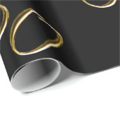 Papier Cadeau Or 50 sur le joyeux cinquantième anniversaire du (Coin rond)