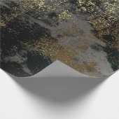 Papier Cadeau Or affligé et Black-09 (Coin)