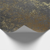 Papier Cadeau Or affligé et Black-16 (Coin)