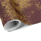 Papier Cadeau Or affligé et rouge 6 (Coin rond)