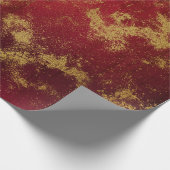 Papier Cadeau Or affligé et rouge 6 (Coin)