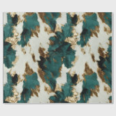 Papier Cadeau Or blanc vert (Plat)