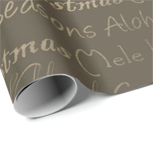 Papier Cadeau Or de brun de bonne année de Joyeux Noël