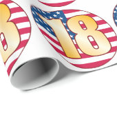 Papier Cadeau Or des 18 Etats-Unis (Coin rond)