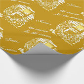 Papier Cadeau Or en verre souillé de nativité (Coin)