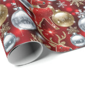 Papier Cadeau Or et argent (Coin rond)