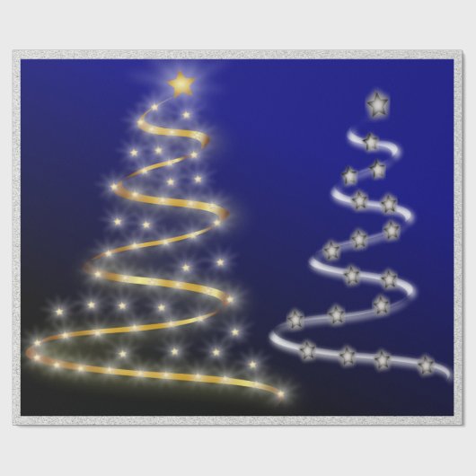 Papier Cadeau Or et argent (Plat)