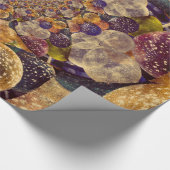 Papier Cadeau Or et kaléidoscope texturisé de ballons de pourpre (Coin)