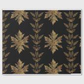 Papier Cadeau Or et noir (Plat)