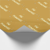 Papier Cadeau Or étoilé d'Eid Mubarak (Coin)